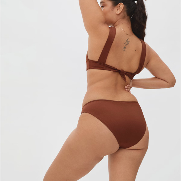 Everlane Womens The Bikini Bottom Medium Swimwear Brown NWT - Picture 2 of 8